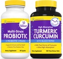 InnovixLabs Multi Probiotic & Curcumin Bundle Multi-Strain Probiotic (60 Zeit-Release Kapseln) Kurkuma (100 Zeit-Release Tabletten). Unterstützt Gut- und Immungesundheit. *