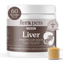 Fera Pets Liver Supplement für Hunde & Katzen mit Milchdistel, Choline & Turmeric - Organic Botanicals - Verbessert die Leberfunktion, Immunität, Entgiftung und Stoffwechselfunktion - Pulver - 60 Scoops