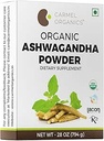 CARMEL ORGANICS Organic Ashwagandha Root Powder (28 Oz oder 794g/1.75 Lbs) USDA Certified. Labor getestet, Non GMO & Gluten Free | Withania Somnifera aus Indien