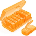 AUVON XL Weekly Pill Organizer 2 Mal pro Tag, AM PM Pillen-Gehäuse mit Ein-Side große Öffnung für leicht zu bedienen, Pille Box 7 Day Travel Medication Organizer für Medikamente, Vitamine, Fischöle, Ergänzungen