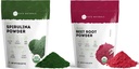 Kate Naturals Bio Spirulina Pulver und Rüben Wurzelpulver Bundle
