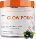 Die Genius Brand Genius Glow Potion - Daily Skincare Supplement for Glowing Skin - Unterstützt Hydration, Elastizität, Immune Health & Brain Funktion - Powered by Nootropics - Acai Berry - 30 Portionen