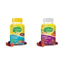 Culturelle Kids Probiotic Gummies für Alter 2+ - Peach-Orange & Mixed Berry Flavors & Daily Probiotic für Kinder + Veggie Fiber Gummies (Ages 3+) - 60 Count - Digestive