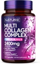 Erbaut von Nature Collagen Pills – Multi Collagen Peptides Complex Supplement für Damen – Typ I, II, III, V, X für Haar, Haut, Nägel, Gelenke & Knochen Gesundheit - hydrolysiert, Grass-Fed - 120 Kapseln