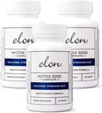 Elon Matrix 5000 Complete Multivitamin — Haut, Haar- und Nagelwachstum Vitamine — Gesunde Haarwachstum Vitamine für Frauen und Männer — 5000Mcg Biotin Supplement, Packung mit 3 (180 Tage Versorgung)