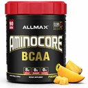 ALLMAX Nutrition AMINOCORE BCAA, Ananas Mango - 945 g Pulver - 8.18 Gramm verzweigtkettige Aminsäuren pro Portion - mit B Vitaminen - keine Füllstoffe oder nicht-BCAA Aminos - Zuckerfrei - 90 Portionen