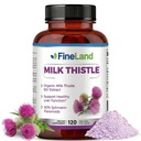 FineLand Milk Thistle Pills 50:1 Extract – 120 Vegan Capsules - 20.000 mg Strenght mit 80% Silymarin Flavonoids – Liver & Antioxidans Support | 50X Concentrated Seed Extract - Non-GMO, Made in USA