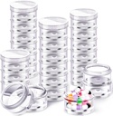 Sieral 4 Pack 7 Tage Stapelbare Pillen Organizer Runde Pillen Organizer Fall Stapelbare wöchentliche Ergänzungen Vitamine Individuelle Lagerbehälter Boxen Halter Spender mit Lids für Reisemedizin, Klar