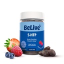 BeLive 5-HTP-Gummien - 60 Ct I 5HTP Stress Relief Gummis für besseren Schlaf, erhöhte Fokus, Mood Booster & Stress Relief I Serotonin Booster für Erwachsene, Vegan 5 HTP Supplement - Gemischte Beeren Geschmack