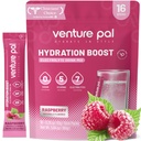 Venture Pal Sugar Free Electrolyte Powder Packets - Liquid Daily IV Drink Mix for Rapid Hydration & Party Recovery | 5 Vitamine & 7 Elektrolyte| Keto Friendly | Non-GMO | Certified Vegan | 16 Sticks