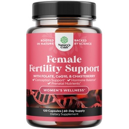 Fruchtbarkeitsergänzung für Frauen mit pränatalen Multivitaminen - Weibliche Fruchtbarkeitsunterstützung mit pränataler Choline Inositol Folate Chasteberry und CoQ10 Fruchtbarkeitsmischung für Frauen zur Förderung schnellerer Konzeption