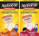 luftgetragene 1000mg Vitamin C Kautabletten Citrus & Sehr Berry Flavor Bundle - Immununterstützungsergänzung mit Zink und leistungsstarken Antioxidantien Vitamine A C & E, (2x96ct Flaschen)*