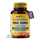Sandhu Kräuter Zink 50mg Ergänzung für Männer & Frauen| Hohe Absorption Zink Monomethionin Complex 60 Kapseln| Ergänzungen für Immun, Akne & Antioxidans Supports Vegetarisch