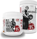 5% Ernährung Rich Piana Bundle | AllDayYouMay Caffeinated BCAA Powder (Southern Sweet Tea) + Reloaded High-Stim Pre-Workout (Fruit Punch)