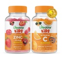Lebendige Zink 25mg Kinder + Vitamin C Kinder, Gummis Bundle - Große Verkostung, Vitamin-Ergänzung, Glutenfrei, GMO frei, Kaugummi