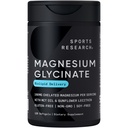 Sport Research® Magnesium Glycinate - Suports Restful Sleep & Enzymatic Processes - 160 mg Chelat Magnesium - Liquid Softgel - 120 Count