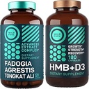 HMB Ergänzungen mit VIT D3 und Fadogia Agrestis Complex Muskel Power & Recovery Bundle
