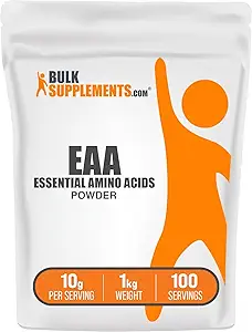 BulkSupplements.com Essential Amino Acids Powder - Essential Amino Acids Supplement, EAA Powder - Unflavored & Glutenfrei, 10g pro Servierung, 1kg (Pack mit 5) (11 lbs)