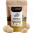 Bio Tremella Pilz Pulver Ergänzung 100g | Pure Fruchtkörper 10:1 Hohe Festigkeit Schnee Pilz Extrakt | 10% Beta-D Glucans | 16,600mg Raw Equivalent per Servieren | Haut Hydration & Gehirn Unterstützung
