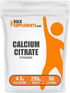 BulkSupplements.com Calcium Citrate Powder - Calcium Citrate Supplement, Calcium Citrate 1000mg - Hohe Absorption, für Knochengesundheit, 4760mg (1000mg Calcium) pro Servierung, 5kg (11 lbs)