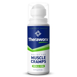 Theraworx Relief für Muskelkrämpfe Roll-On Fast-Acting Muscle Spasm, Leg Soreness mit Magnesiumsulfat - 2,5 oz - 1 Count