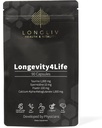 Longevity4Life - Ultimate Cellular Health Supplement - Fisetin, Taurine, Calcium Alpha-Ketoglutarat und Spermidin Kapseln für Langlebigkeit und Vitalität - Made in USA - Physician Formulated