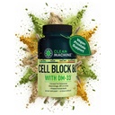 CLEAN MACHINE Cell Block 80 - Natural Vegan Testosteron Support Supplement, Estrogen, DHT & Cortisol Blocker - Prostate Health Supplement mit KSM-66 Ashwagandha - 60 Veggie Kappen
