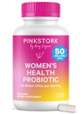 Pink Stork Women’s Health Probiotic, 50 Billion CFU | Klinisch untersucht Probiotics | Vaginal, Gut, Stimmung, & Hormon Balance | Yeast & Odor Support | Probiotic und Prebiotic Blend | 30 Vegan Kapseln