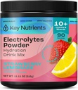 KEY NUTRIENTS Elektrolyte Pulver Kein Zucker - Juicy Strawberry Lemonade Elektrolyt Pulver - Hydration Powder - No Calories, Glutenfreie Keto Elektrolyte Pulver - 90 Portionen - Made in USA