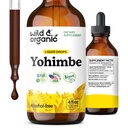 Wild & Organic Yohimbe Supplements für Männer & Frauen - 5 mg Yohimbine Extract Tinktur - Alkoholfreie Yohimbe Bark Drops - Vegan, Non-GMO & Sugar-Free - 4 fl oz