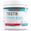 Wahrheit Ernährung Vegan BCAA Pulver- 2:1:1 Ratio Natürliche BCAAs Aminosäuren Pulver für Energie, Muskelaufbau, Post Workout-Recovery-Getränk für Muskel-Recovery (Red Raspberry, 30 Portionen)
