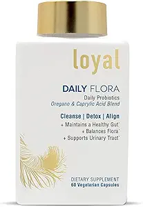 Loyal Daily Flora - Flora pH Balancing Oral Supplement - Daily Probiotics - Bewahrt ein Gesundes Gut - Balances Flora - Unterstützt Urinary Tract (60 Kapseln)