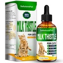 Сat Kidney Support | Milchdistel für Katzen | Kräuterergänzung für Kätzchen & Erwachsene | Lösung für alle Rassen | Pflege für Leber | Сhicken Flavor | 2 Oz