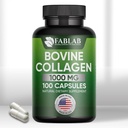 FabLab Bovine Collagen Typ I Supplement - Nahrungsergänzungsmittel für Gelenk-, Nerve- und Knochenunterstützung - Non-GMO, Anti-Aging Diät-Produkt mit hydrolysierten Peptiden - 100 Kapseln