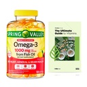 Spring Valley Omega-3 aus Fischöl 1000 mg, Maximale Pflege, 120 Zählung + Exklusiver VitaMax Vitamin Guide (2 Artikel)