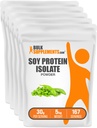BulkSupplements.com Soy Protein Isolate Powder - Vegan Protein Powder, Unflavored - Rein & Glutenfrei, 30g pro Servierung, 1kg (2.2 lbs) (Pack mit 5)