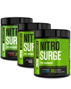 Jacked Factory NITROSURGE Pre Workout Supplement - Endless Energy, Instant Strength Gains, Klarer Fokus, Intensivpumpe | Cherry Limeade, Blue Raspberry, Arctic White (90 Portionen)