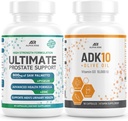 Beste Over-The-Counter Prostata-Unterstützung - Prostata-Gesundheitsergänzung für Männer (60 Kapseln) + ADK 10 Vitamin-Ergänzung + Olivenöl für bessere Absorption (90 vegetarische Kapseln)