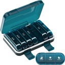 Wöchentliche Pille Organizer 3 Mal pro Tag, 7 Tage Tragbare Pille Box für Pillen, Vitamine, Fischöl, Medikamente, Ergänzungen (3x7 Blau)