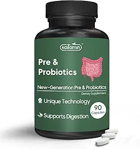 Prebiotics & Probiotics | Fortgeschrittene Technologie: Niedrige Dosierung & Schnellere Ergebnisse - für Verdauung, Gehirngesundheit, Immunität, & Stoffwechsel - für Männer & Frauen, Erwachsene Uni-sex, Vegan & bis zu 45 Tage Versorgung