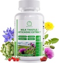 Milk Thistle Supplement, Liver Cleanse Detox & Repair Formula, 16-in-1 Herbal Liver Support Pille mit Artichoke, L-Ergothioneine, Turnjujube Dandelion Extract for Liver & Antioxidant 120 Kapseln