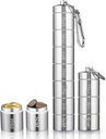 Metall Moisture Proof Wöchentliche Pille Organizer 7 Tage 3 Mal pro Tag, stapelbare Aluminiumlegierung Kostenlose Reise Wander Pille Box Fall Wasserdicht und große Komponente zu halten Pillen, Vitamine, Fischöl, Supplem