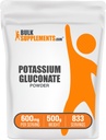 BulkSupplements.com Kalium Gluconate Powder - für Hydration Support, Mineralische Beilage, Kalium 99mg - Glutenfrei, 600mg pro Servierung, 500g (1.1 lbs) (Pack von 1)