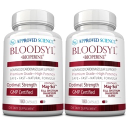 Genehmigte Science Bloodsyl - Unterstützt Blutfluss - Hawthorn Berry, Magnesium, BioPerine - Vegan - 180 Kapseln - Paket von 2