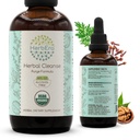 HerbEra Kräuterreiniger Bio-Alkohol-freie Tinktur | Detox und Cleanse Formel, Extrakt Ergänzung | Bio-Wurmholz Kräuter, Schwarz Walnussschalen, Gewürze Blume Buds | Purge Extract (4 fl oz)