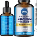 Magnesium Taurate, Magnesium Taurate Flüssigkeitstropfen, hohe Absorption Magnesium Ergänzung für Herz-Kreislauf-Gesundheit, Muskel und Nervenfunktion, 2 Unzen