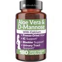 Intimate Rose Aloe Vera Kapseln - IC-Ergänzungen - 200x Konzentrat reine Aloe Vera + D-Mannose + Kalzium - Einfach zu schlucken Aloe Pillen