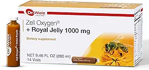 Dr. Wolz Zell Oxygen + Royal Jelly 1000mg, Organic Superfood and All Natural Energy Supplements, Ernährung für Immununterstützung, Gesunde Haut, Fatigue Relief and Energy Boost, 14 Vials