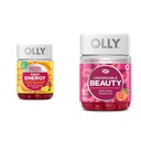 OLLY Extra Strength Daily Energy Gummy, Koffeinfrei, 1000mcg Vitamin B12, CoQ10, Goji Berry & Undeniable Beauty Gummy, für Haar, Haut, Nägel, Biotin, Vitamin C, Keratin, Kaukasusergänzung
