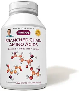 ANDREW LESSMAN verzweigtkettige Aminosäuren 180 Kapseln - Pure, Free-Form Essential BCAA Formel: Leucine, Isoleucine und Valine. Allergiker. Easy-to-Swallow Kapseln. Keine Zusatzstoffe.